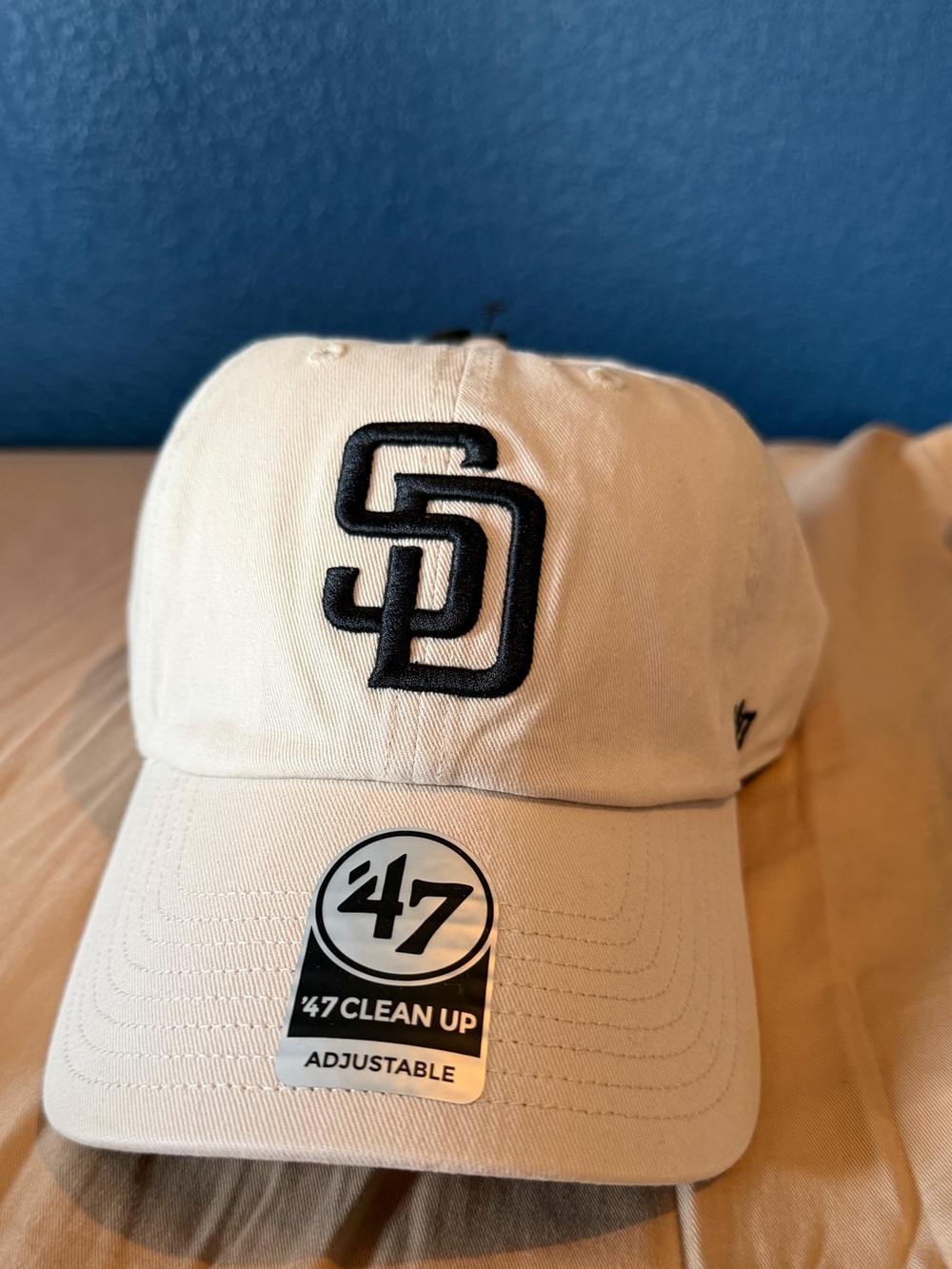 '47 San Diego Padres Clean Up Cap - White & Black